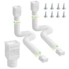 Extensões Rain Gutter Downspout VEVOR, pacote com 2 unidades, brancas
