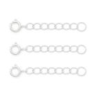 Extensor 4cm Fecho Boia - Kit 3 Unidades De Prata 925