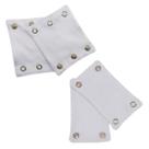 Extensor Alongador De Body Bebe Roupa Bebe 1 Kit Com 2 Botões de 6cmx10cm E 1 Kit Com 3 Botões Branco 9cmx10cm 100 algodão Antialérgico Unissex