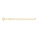 Extensor banhado ouro 3x 24k 18k e 22k feminino rommanel 7 cm fecho redondo 531948