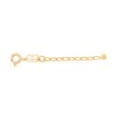 Extensor banhado ouro 3x 24k 18k e 22k unissex elo laminado fecho redondo rommanel 5cm 531949