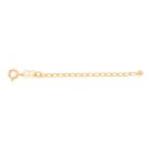 Extensor banhado ouro 3x 24k 18k e 22k unissex rommanel 7 cm fecho redondo 531950 Extensor banhado ouro 3x 24k 18k e 22k unissex rommanel 7 cm fecho redondo 531950