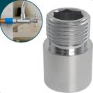 Extensor Curto 20mm Conexão ½ Pol Latão Cromado Sextavado Interno Alongador Para Instalações Hidráulicas Ponto Dagua Prolonga 20mm