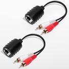 Extensor de áudio Relper-Lineso Stereo RCA para Stereo RCA