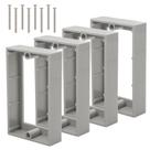Extensor de Caixa de Tomada XGGYA 3/4" Cinza, Kit com 4
