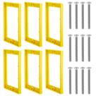 Extensor de Caixa Elétrica Tucnoeu 6 peças 0,6 cm Amarelo ABS