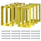 Extensor de Caixa Elétrica YQXIUTE 1 Gang Amarelo ABS Kit com 8 Unidades