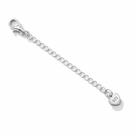 Extensor De Corrente Pulseira Colar Alongador Fecho Prata