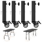 Extensor de pernas de mesa Lipshome com rodízios ajustáveis de 6,3-7,9"