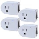 Extensor de saída aterrado Fosmon, pacote com 4 unidades 125V 15A 245J Extensor de saída aterrado Fosmon, pacote com 4 unidades 125V 15A 245J