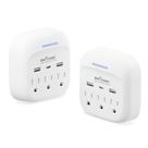 Extensor de saída BN-LINK Multi Plug, pacote com 2 portas USB