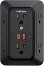 Extensor de saída, protetor de sobretensão, JCBlaon, 6 saídas, 4 portas USB
