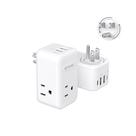 Extensor de saída TROND Multi Plug com carregador USB C PD de 20 W, pacote com 2 unidades
