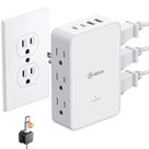 Extensor de Tomada HONIZER 6 AC 20W com Carregamento Rápido USB-C