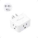 Extensor de Tomada NUTICT com 3 Saídas, Compacto para Viagem, Branco
