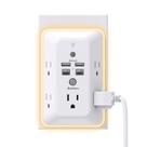 Extensor de Tomadas Addtam 5 Saídas com 4 Portas USB e Protetor de Surtos