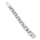 Extensor Elo Português Grossa Pulseira Corrente 6 cm Prata
