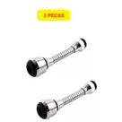 Extensor Flexível De Torneira de Agua Pia Cozinha Adaptador 15x10x4cm Giro 360 Arejador Aço Inox