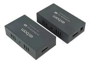 Extensor Hdmi 60 Metros Via Cabo Rede Rj45 Cat5e Cat6 Full