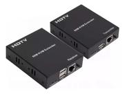 Extensor Hdmi 60m Com Kvm Via Cabo Rede Rj45 Mouse/teclado