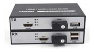 EXTENSOR HDMI VIA Fibra Óptica Com Kvm Usb P/ 20km 1080p