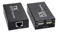 Extensor Hub 4 Portas Usb Via Cabo De Rede Cat5/6 Até 100 Mt
