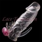 Extensor Masculino Silicone Cristal 12,5cm Anatômico