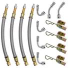 Extensores de válvula VOTNMIC 18 cm em aço inoxidável, 9 peças Extensores de válvula VOTNMIC 18 cm em aço inoxidável, 9 peças