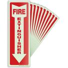 Extintor de incêndio com sinais reflexivos IsyFix, pacote com 10 x 10 cm Extintor de incêndio com sinais reflexivos IsyFix, pacote com 10 x 10 cm