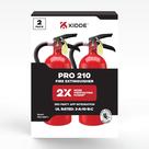 Extintor de incêndio Kidde PRO-4MP-1 recarregável, kit com 2 unidades