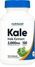 Extrato de couve Nutricost 2000 mg vegano 120 cápsulas