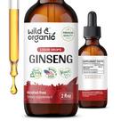 Extrato de ginseng em gotas de vermelho coreano selvagem e orgânico 60 ml