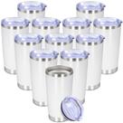 Eyasure Vaso Térmico de Acero Inoxidable de 20 oz Blanco Paquete de 12