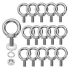 Eye Bolts SRZTXU M10 em aço inoxidável com arruelas de porcas (pacote com 16)