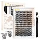 Eyelash Clusters BEFER Lash D Curl 10-16 mm com pinça 144 unidades