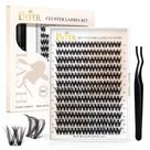 Eyelash Clusters BEFER Lash D Curl 120 unidades de 10-16 mm com pinça