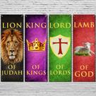 EYNDYN 4 Piezas de Banners Navideños para Iglesia 60x180 cm Vinilo