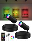EZVALO Spots de Luz RGB Sem Fio 5500mAh - Kit com 2 EZVALO Spots de Luz RGB Sem Fio 5500mAh - Kit com 2