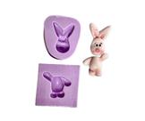 F1001 molde de silicone kit 2 moldes coelho confeitaria biscuit