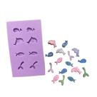 F1051 molde de silicone confeitos sprinkles fundo do mar confeitaria biscuit