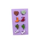 F1053 molde de silicone confeitos sprinkles dinossauros confeitaria biscuit
