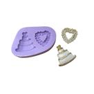 F1064 molde de silicone bolo coração confeitaria biscuit