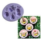 F1073 molde de silicone fazenda bichos confeitaria biscuit