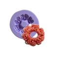 F1094 molde de silicone rosa confeitaria biscuit