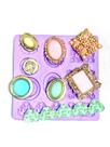F1119 molde de silicone arabesco moldura confeitaria biscuit