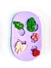 F1173 molde de silicone laço, flor folha confeitaria biscuit