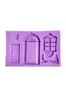 F1268 molde de silicone janela porta confeitaria biscuit