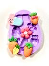 F1311 molde de silicone cenoura páscoa confeitaria biscuit