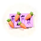 F1334 molde de silicone cenouras páscoa confeitaria biscuit