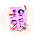 F1342 molde de silicone gatinha confeitaria biscuit